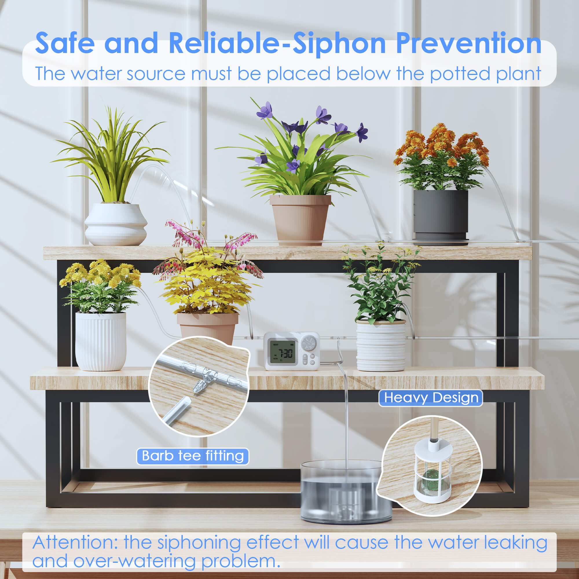 Automatic Watering System for Potted Plants, Automatic Drip Irrigation Kit, Plant Self Watering Programmable Indoor System with LED display/USB Power /Water Timer Automatic Watering System for Potted Plants, Automatic Drip Irrigation Kit, Plant Self Watering Programmable Indoor System with LED display/USB Power /Water Timer